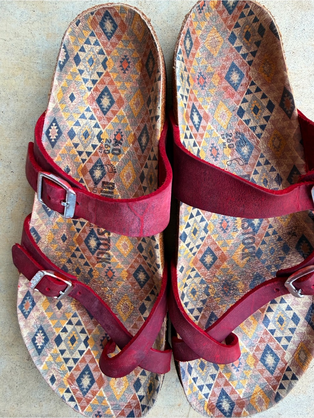 Birkenstock Mayari Red 9 EU 40 Genuine Leather - Picture 2 of 5
